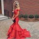 Two Pieces Off-the-Shoulder Mermaid Long Red Prom Formal Evening Party Dresses 3021431 Two Pieces Off-the-Shoulder Mermaid Long Red Prom Formal Evening Party Dresses 3021431