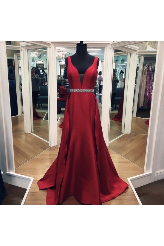 Long Beaded V-Neck Prom Formal Evening Party Dresses 3021439 Long Beaded V-Neck Prom Formal Evening Party Dresses 3021439