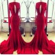 Red Mermaid Lace Long Sexy High Neck Prom Evening Formal Dresses 3020144 Red Mermaid Lace Long Sexy High Neck Prom Evening Formal Dresses 3020144