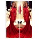 Red Mermaid Lace Long Sexy High Neck Prom Evening Formal Dresses 3020144 Red Mermaid Lace Long Sexy High Neck Prom Evening Formal Dresses 3020144