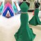 Long Green Beaded Mermaid Prom Formal Evening Party Dresses 3021442