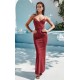 Mermaid Spaghetti Straps Lace Prom Formal Evening Party Dresses 3021453
