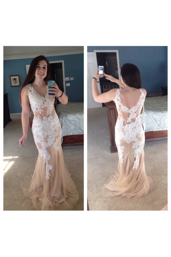 Mermaid Lace Long Prom Formal Evening Party Dresses 3021455