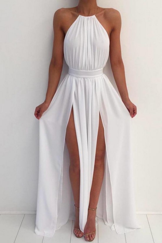 Long White Chiffon Prom Formal Evening Party Dresses 3021469 Long White Chiffon Prom Formal Evening Party Dresses 3021469
