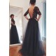3/4 Length Sleeves Lace Top Long Black Mother of The Bride Prom Evening Formal Dresses 3020147 3/4 Length Sleeves Lace Top Long Black Mother of The Bride Prom Evening Formal Dresses 3020147