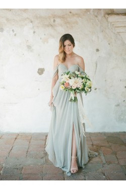 Long Chiffon Side Split Prom Evening Formal Bridesmaid Dresses 3020148