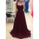 Long Blue Chiffon Prom Formal Evening Party Dresses 3021487