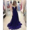 Long Blue Chiffon Sweetheart Prom Formal Evening Party Dresses 3021488