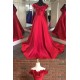 A-Line Off-the-Shoulder Prom Formal Evening Party Dresses with Handmade Flowers 3021502 A-Line Off-the-Shoulder Prom Formal Evening Party Dresses with Handmade Flowers 3021502