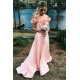 A-Line Off-the-Shoulder Prom Formal Evening Party Dresses with Handmade Flowers 3021502 A-Line Off-the-Shoulder Prom Formal Evening Party Dresses with Handmade Flowers 3021502
