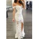 Mermaid Off-the-Shoulder Long White Lace Prom Formal Evening Party Dresses 3021505