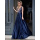 Long Blue Deep V-Neck Prom Formal Evening Party Dresses 3021521 Long Blue Deep V-Neck Prom Formal Evening Party Dresses 3021521