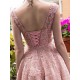 Pink Lace Prom Homecoming Cocktail Graduation Dresses 3021524