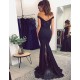 Mermaid Lace Prom Dresses Long Off-the-Shoulder Evening Party Dresses 3021535