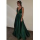 Elegant V-Neck Long Green Prom Evening Formal Dresses 3021541