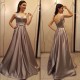 Elegant V-Neck Long Green Prom Evening Formal Dresses 3021541