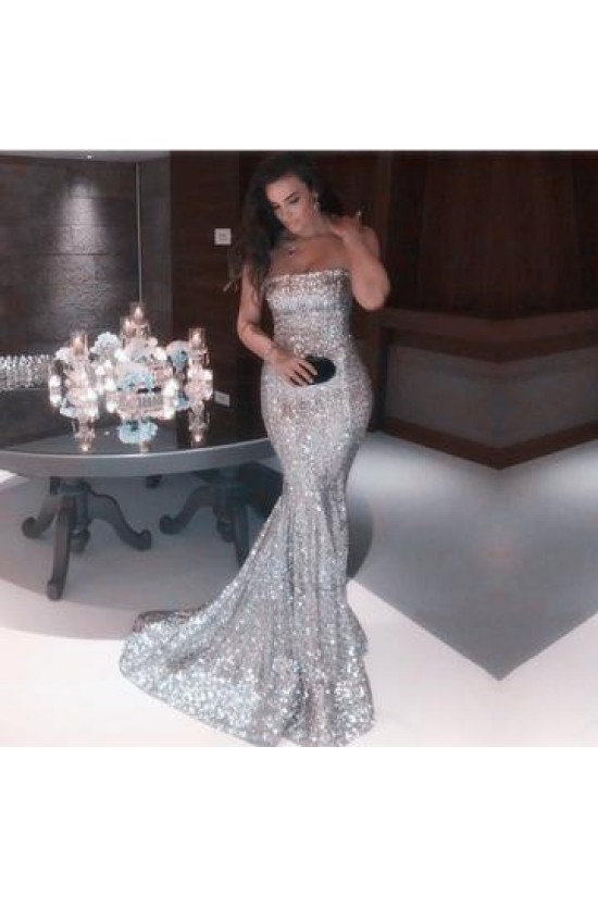 Mermaid Strapless Sequins Long Prom Evening Formal Dresses 3021548 Mermaid Strapless Sequins Long Prom Evening Formal Dresses 3021548