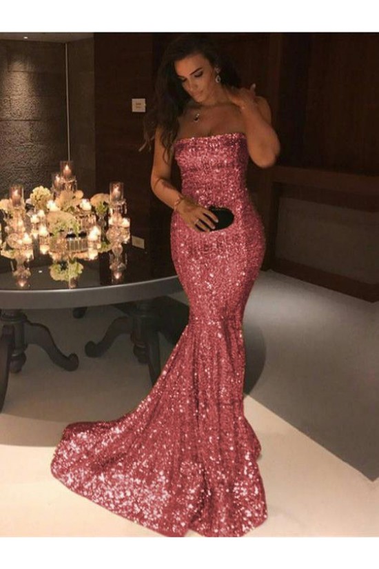 Mermaid Strapless Sequins Long Prom Evening Formal Dresses 3021548 Mermaid Strapless Sequins Long Prom Evening Formal Dresses 3021548