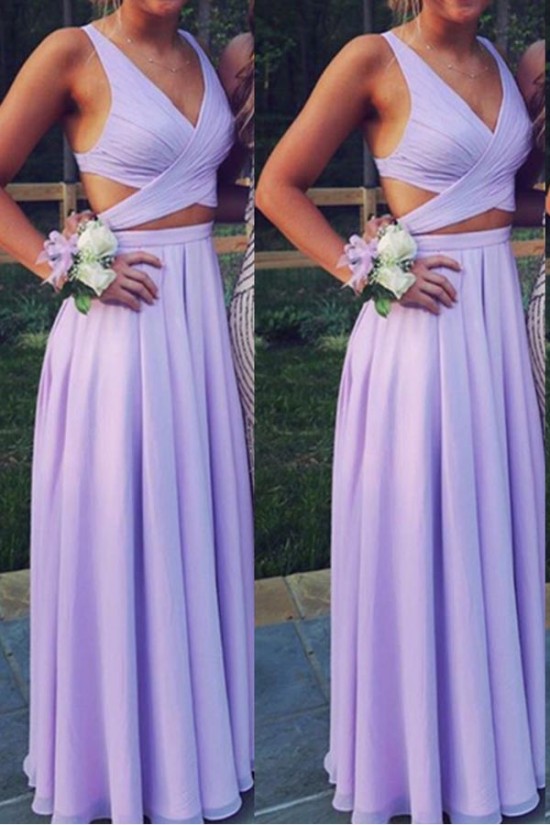 Two Pieces V-Neck Chiffon Long Prom Evening Formal Dresses 3021565 Two Pieces V-Neck Chiffon Long Prom Evening Formal Dresses 3021565
