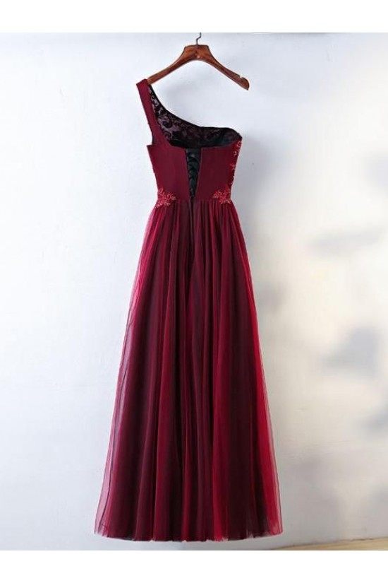 A-Line One-Shoulder Tulle Long Prom Evening Formal Dresses 3021574 A-Line One-Shoulder Tulle Long Prom Evening Formal Dresses 3021574