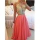 Gold Coral Long See Through Prom Evening Formal Dresses 3020167 Gold Coral Long See Through Prom Evening Formal Dresses 3020167