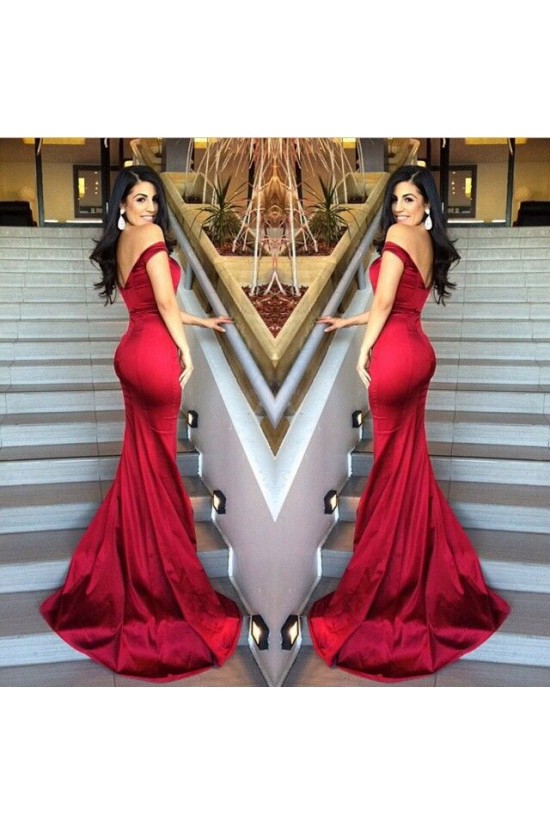 Elegant Red Long Off-the-Shoulder Prom Evening Formal Dresses 3020172 Elegant Red Long Off-the-Shoulder Prom Evening Formal Dresses 3020172