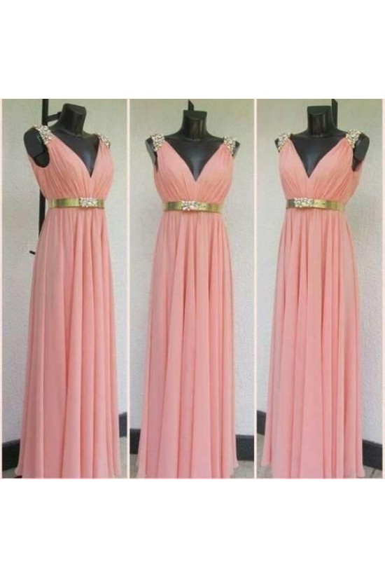 Column V-Neck Beaded Long Chiffon Prom Dresses Evening Gowns 3020194 Column V-Neck Beaded Long Chiffon Prom Dresses Evening Gowns 3020194