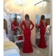 Red Long Sleeves Lace Mermaid Prom Dresses Evening Gowns 3020207 Red Long Sleeves Lace Mermaid Prom Dresses Evening Gowns 3020207