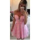 Short Sleeves See Through Pink Sexy Homecoming Prom Dresses Evening Gowns 3020219 Short Sleeves See Through Pink Sexy Homecoming Prom Dresses Evening Gowns 3020219