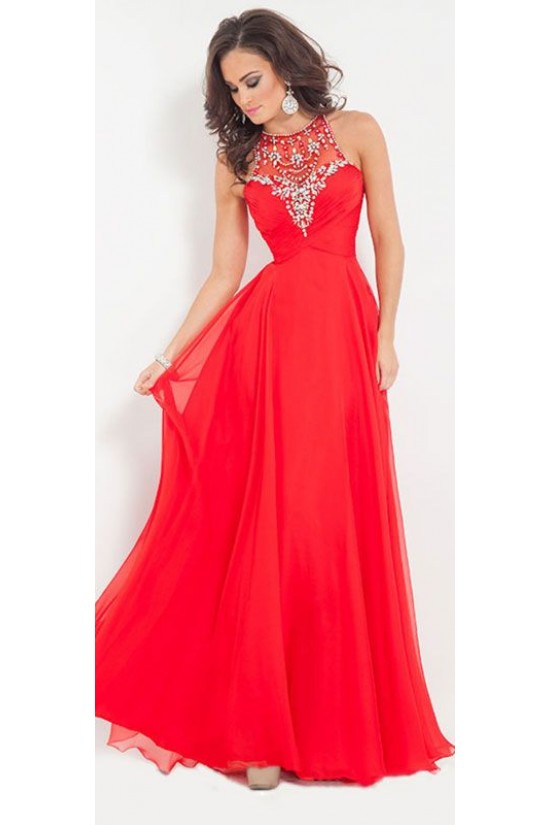 Beaded Long Red Chiffon Floor-Length Prom Dresses Evening Gowns 3020225 Beaded Long Red Chiffon Floor-Length Prom Dresses Evening Gowns 3020225
