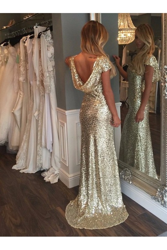 Gold Sequins Long Bridesmaid Prom Dresses Evening Gowns 3020226 Gold Sequins Long Bridesmaid Prom Dresses Evening Gowns 3020226