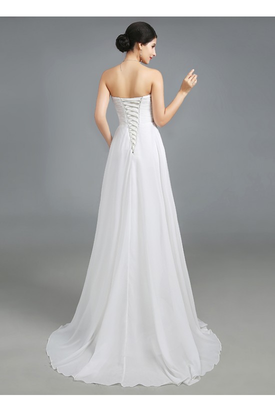 A-Line Sweetheart Beaded Long White Prom Dresses Evening Gowns 3020230