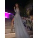 Grey Lace Long Sleeves Off-the-Shoulder Split Long Prom Dresses Evening Gowns 3020235 Grey Lace Long Sleeves Off-the-Shoulder Split Long Prom Dresses Evening Gowns 3020235