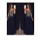Sweetheart Neck Black Chiffon Prom Dresses Silver Lace Appliqued Bodice Prom Dresses Evening Gowns 3020238