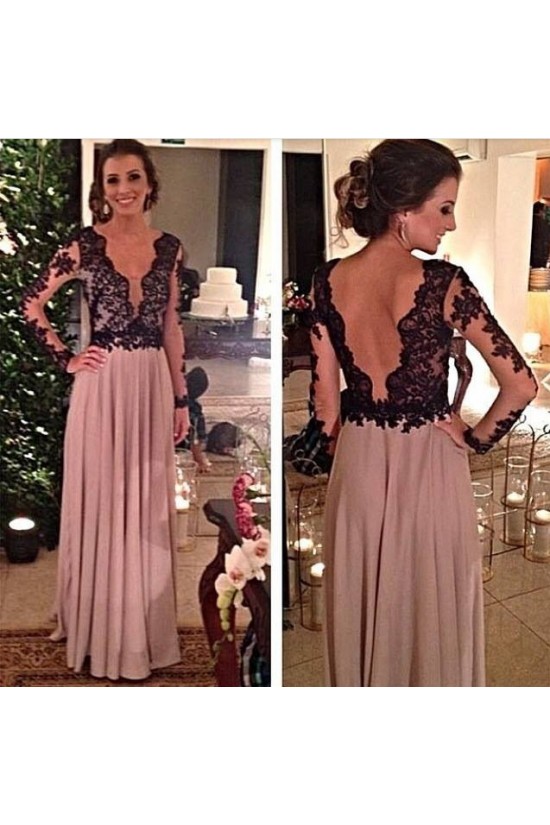 Long Sleeves Black Lace Mother of The Bride Dresses Party Evening Gowns 3020239 Long Sleeves Black Lace Mother of The Bride Dresses Party Evening Gowns 3020239