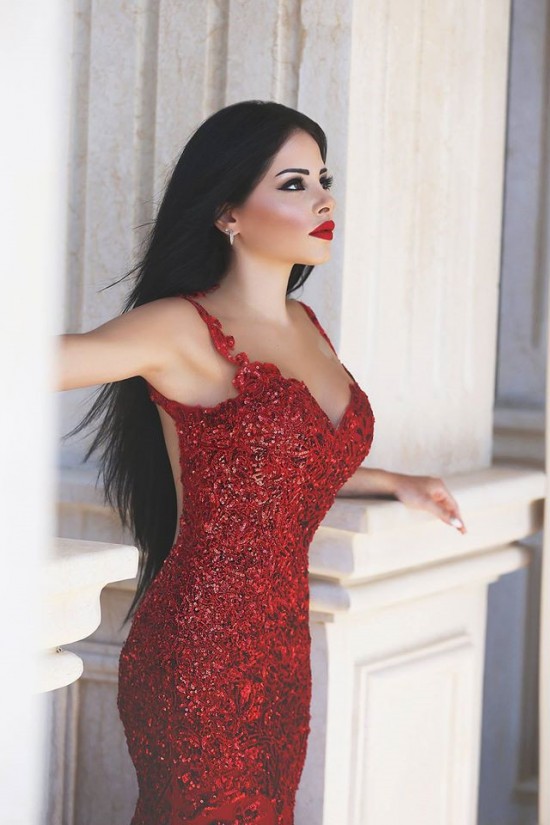 Mermaid Long Red Lace Prom Dresses Party Evening Gowns 3020242 Mermaid Long Red Lace Prom Dresses Party Evening Gowns 3020242
