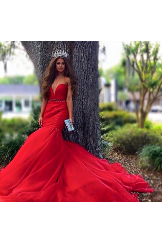 Mermaid Sweetheart Long Red Prom Dresses Party Evening Gowns 3020258 Mermaid Sweetheart Long Red Prom Dresses Party Evening Gowns 3020258