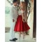 Two Pieces Off-the-Shoulder Lace Satin Prom Dresses Party Evening Gowns 3020279