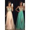 A-Line Beaded Sequins V-Neck Long Chiffon Prom Dresses Party Evening Gowns 3020280