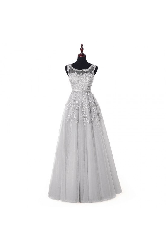 A-Line Illusion Neckline Lace Long Prom Dresses Party Evening Gowns 3020287 A-Line Illusion Neckline Lace Long Prom Dresses Party Evening Gowns 3020287