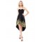 High Low Sweetheart Short Black Gold Lace Appliques Prom Dresses Party Evening Gowns 3020291