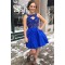 Short Blue Lace Prom Dresses Party Evening Gowns 3020300
