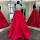 A-Line Halter Sequins and Satin Long Red Prom Dresses Party Evening Gowns 3020309 A-Line Halter Sequins and Satin Long Red Prom Dresses Party Evening Gowns 3020309