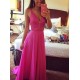 A-Line V-Neck Beaded Long Chiffon Prom Dresses Party Evening Gowns 3020313 A-Line V-Neck Beaded Long Chiffon Prom Dresses Party Evening Gowns 3020313