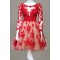Long Sleeves Lace Red Short Homecoming Cocktail Prom Dresses 3020366