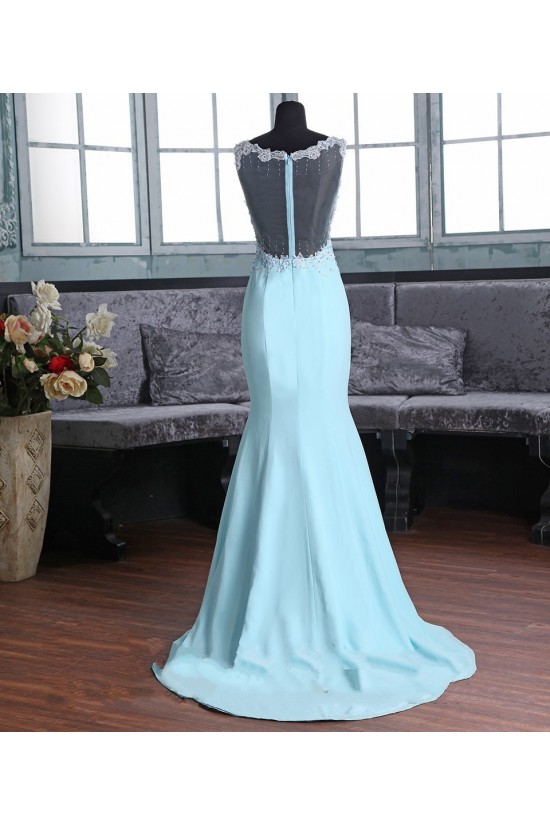 Mermaid Long Blue Beaded Lace Prom Dresses Party Evening Gowns 3020369 Mermaid Long Blue Beaded Lace Prom Dresses Party Evening Gowns 3020369