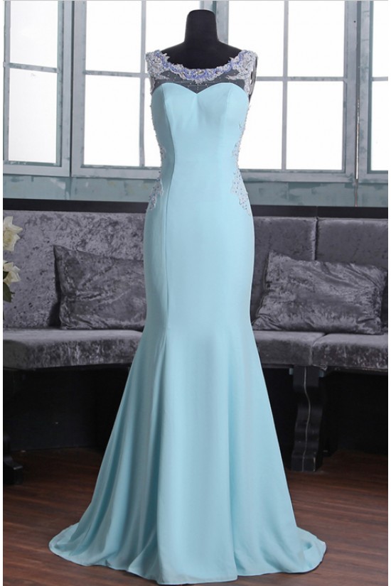 Mermaid Long Blue Beaded Lace Prom Dresses Party Evening Gowns 3020369 Mermaid Long Blue Beaded Lace Prom Dresses Party Evening Gowns 3020369