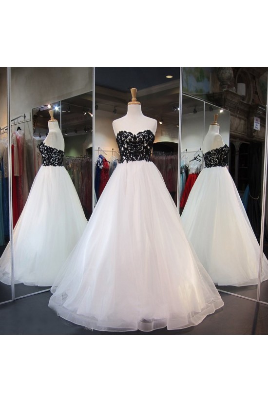 Long Black White Lace Prom Dresses Party Evening Gowns 3020388 Long Black White Lace Prom Dresses Party Evening Gowns 3020388