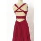 A-Line Long Red Chiffon Prom Dresses Party Evening Gowns 3020390