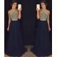 A-Line Beaded Long Navy Chiffon Prom Dresses Party Evening Gowns 3020410 A-Line Beaded Long Navy Chiffon Prom Dresses Party Evening Gowns 3020410